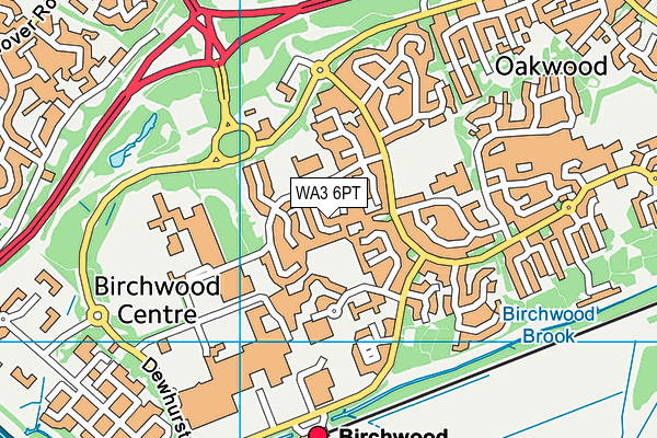 WA3 6PT map - OS VectorMap District (Ordnance Survey) WA3 6PT map - OS VectorMap District (Ordnance Survey)