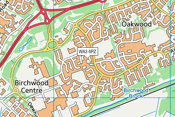 WA3 6PZ map - OS VectorMap District (Ordnance Survey) WA3 6PZ map - OS VectorMap District (Ordnance Survey)