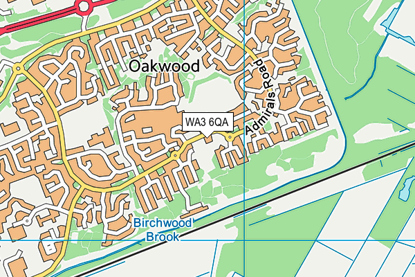 WA3 6QA map - OS VectorMap District (Ordnance Survey) WA3 6QA map - OS VectorMap District (Ordnance Survey)