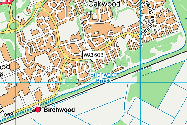 WA3 6QB map - OS VectorMap District (Ordnance Survey) WA3 6QB map - OS VectorMap District (Ordnance Survey)