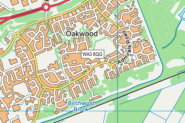 WA3 6QG map - OS VectorMap District (Ordnance Survey) WA3 6QG map - OS VectorMap District (Ordnance Survey)
