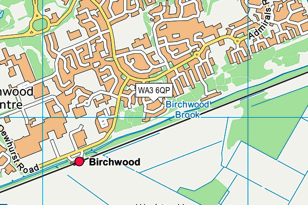WA3 6QP map - OS VectorMap District (Ordnance Survey) WA3 6QP map - OS VectorMap District (Ordnance Survey)