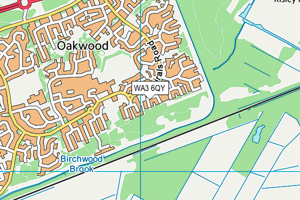 WA3 6QY map - OS VectorMap District (Ordnance Survey)