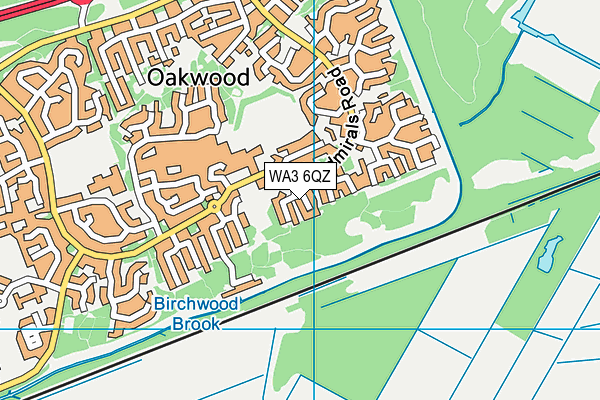WA3 6QZ map - OS VectorMap District (Ordnance Survey) WA3 6QZ map - OS VectorMap District (Ordnance Survey)