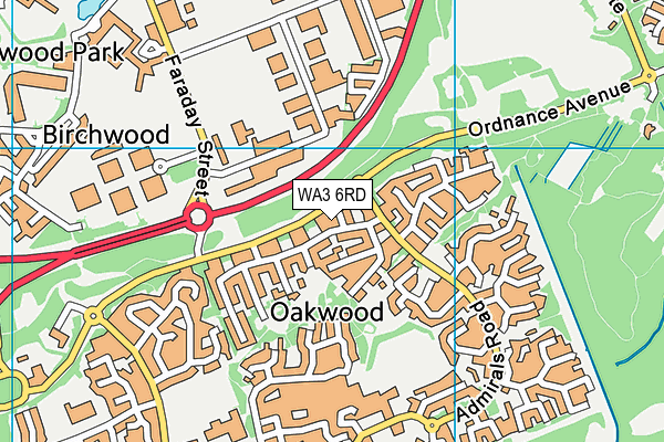 WA3 6RD map - OS VectorMap District (Ordnance Survey) WA3 6RD map - OS VectorMap District (Ordnance Survey)