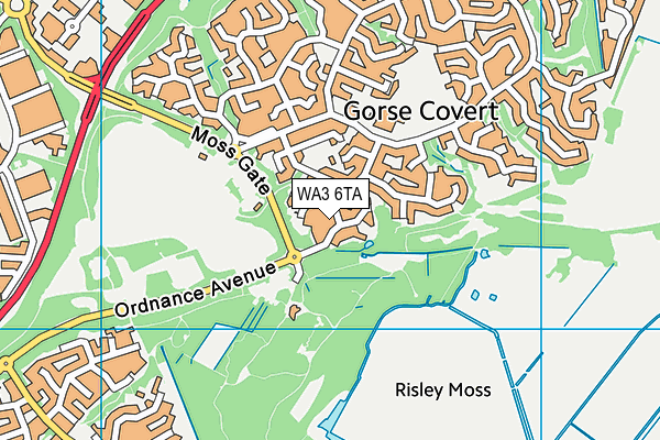 WA3 6TA map - OS VectorMap District (Ordnance Survey) WA3 6TA map - OS VectorMap District (Ordnance Survey)
