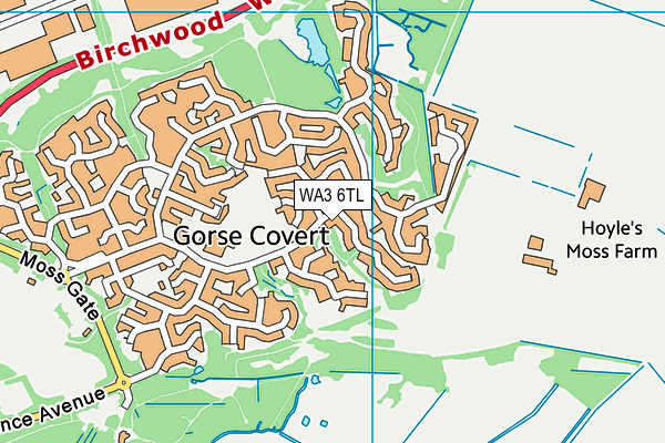 WA3 6TL map - OS VectorMap District (Ordnance Survey) WA3 6TL map - OS VectorMap District (Ordnance Survey)