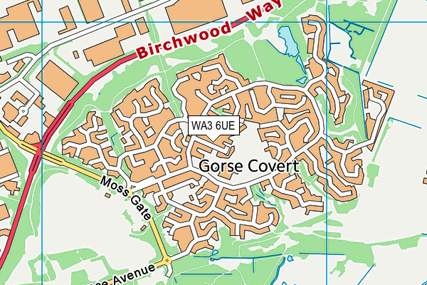 WA3 6UE map - OS VectorMap District (Ordnance Survey) WA3 6UE map - OS VectorMap District (Ordnance Survey)