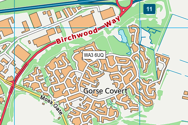 WA3 6UQ map - OS VectorMap District (Ordnance Survey) WA3 6UQ map - OS VectorMap District (Ordnance Survey)