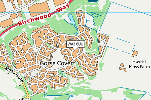 WA3 6UU map - OS VectorMap District (Ordnance Survey) WA3 6UU map - OS VectorMap District (Ordnance Survey)