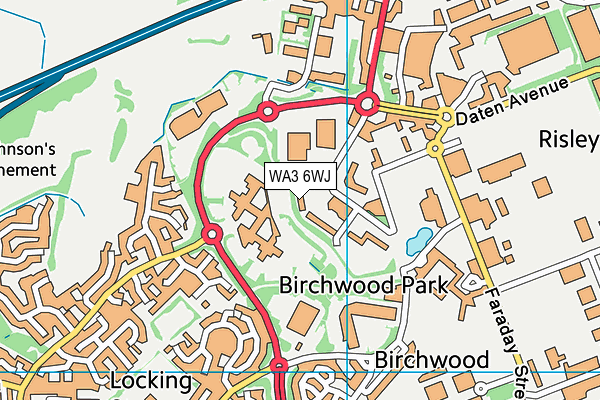 WA3 6WJ map - OS VectorMap District (Ordnance Survey) WA3 6WJ map - OS VectorMap District (Ordnance Survey)