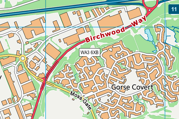 WA3 6XB map - OS VectorMap District (Ordnance Survey) WA3 6XB map - OS VectorMap District (Ordnance Survey)