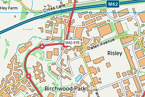 WA3 6YE map - OS VectorMap District (Ordnance Survey) WA3 6YE map - OS VectorMap District (Ordnance Survey)