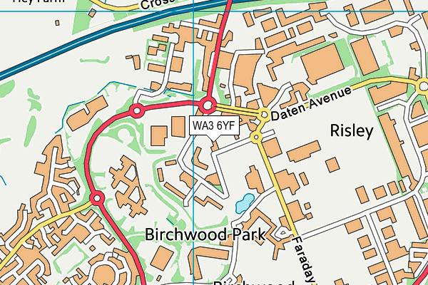 WA3 6YF map - OS VectorMap District (Ordnance Survey) WA3 6YF map - OS VectorMap District (Ordnance Survey)