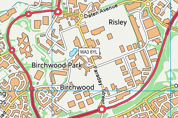 WA3 6YL map - OS VectorMap District (Ordnance Survey) WA3 6YL map - OS VectorMap District (Ordnance Survey)