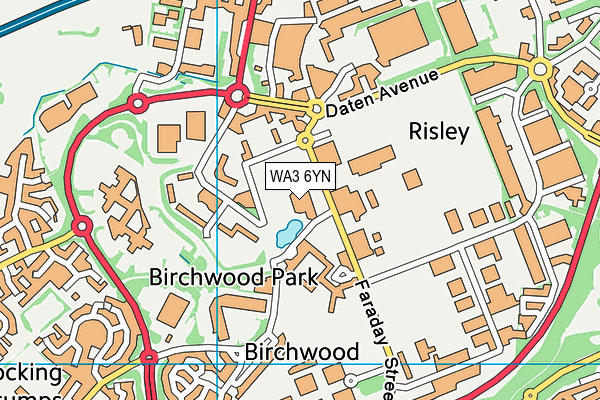 WA3 6YN map - OS VectorMap District (Ordnance Survey) WA3 6YN map - OS VectorMap District (Ordnance Survey)