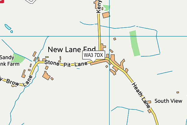 WA3 7DX map - OS VectorMap District (Ordnance Survey) WA3 7DX map - OS VectorMap District (Ordnance Survey)