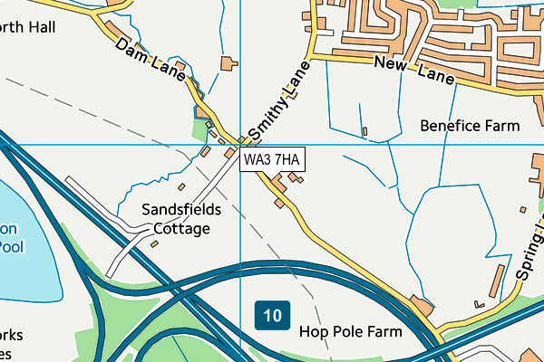 WA3 7HA map - OS VectorMap District (Ordnance Survey) WA3 7HA map - OS VectorMap District (Ordnance Survey)