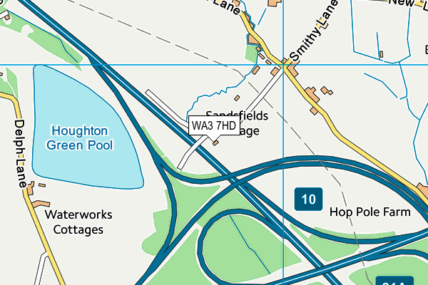 WA3 7HD map - OS VectorMap District (Ordnance Survey) WA3 7HD map - OS VectorMap District (Ordnance Survey)