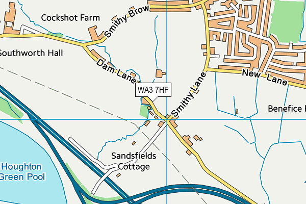 WA3 7HF map - OS VectorMap District (Ordnance Survey) WA3 7HF map - OS VectorMap District (Ordnance Survey)