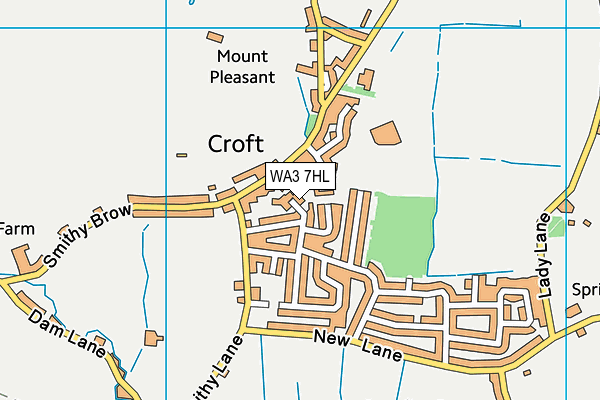 WA3 7HL map - OS VectorMap District (Ordnance Survey) WA3 7HL map - OS VectorMap District (Ordnance Survey)