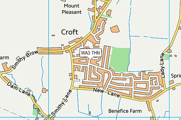 WA3 7HN map - OS VectorMap District (Ordnance Survey) WA3 7HN map - OS VectorMap District (Ordnance Survey)