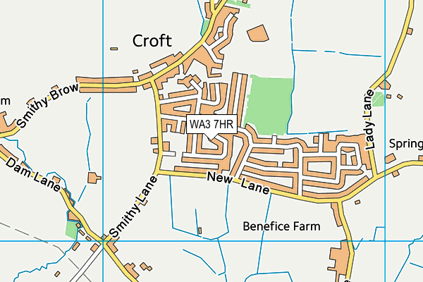 WA3 7HR map - OS VectorMap District (Ordnance Survey)
