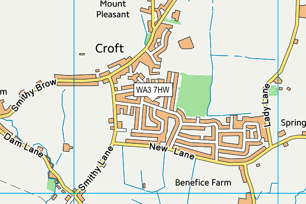 WA3 7HW map - OS VectorMap District (Ordnance Survey) WA3 7HW map - OS VectorMap District (Ordnance Survey)