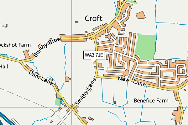 WA3 7JE map - OS VectorMap District (Ordnance Survey) WA3 7JE map - OS VectorMap District (Ordnance Survey)