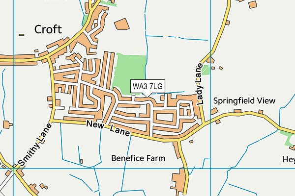 WA3 7LG map - OS VectorMap District (Ordnance Survey)