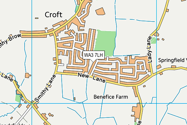 WA3 7LH map - OS VectorMap District (Ordnance Survey) WA3 7LH map - OS VectorMap District (Ordnance Survey)