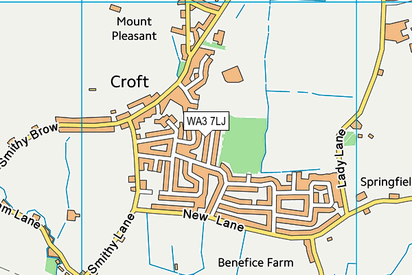 WA3 7LJ map - OS VectorMap District (Ordnance Survey) WA3 7LJ map - OS VectorMap District (Ordnance Survey)