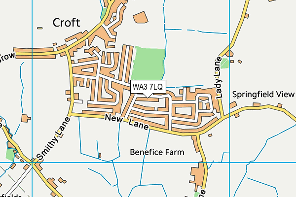 WA3 7LQ map - OS VectorMap District (Ordnance Survey) WA3 7LQ map - OS VectorMap District (Ordnance Survey)