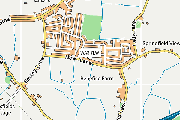 WA3 7LW map - OS VectorMap District (Ordnance Survey) WA3 7LW map - OS VectorMap District (Ordnance Survey)