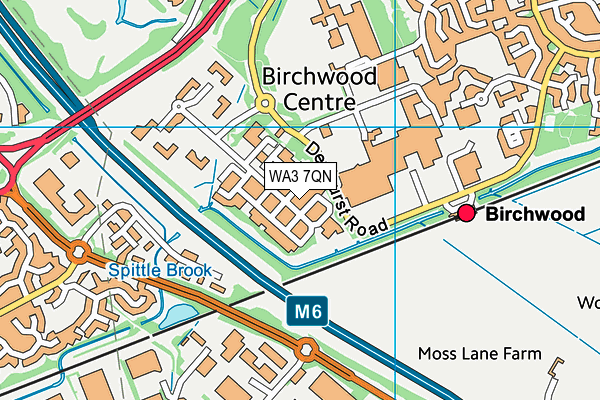 WA3 7QN map - OS VectorMap District (Ordnance Survey) WA3 7QN map - OS VectorMap District (Ordnance Survey)