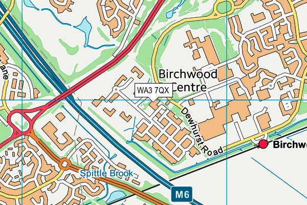 WA3 7QX map - OS VectorMap District (Ordnance Survey) WA3 7QX map - OS VectorMap District (Ordnance Survey)