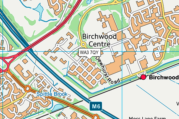 WA3 7QY map - OS VectorMap District (Ordnance Survey) WA3 7QY map - OS VectorMap District (Ordnance Survey)