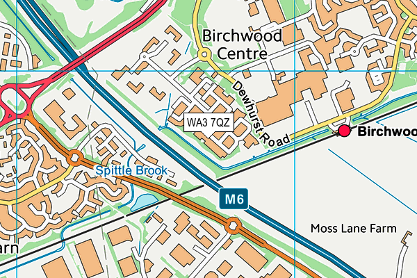 WA3 7QZ map - OS VectorMap District (Ordnance Survey) WA3 7QZ map - OS VectorMap District (Ordnance Survey)