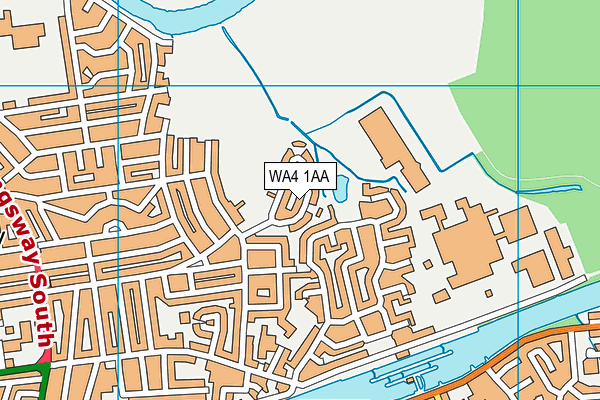 WA4 1AA map - OS VectorMap District (Ordnance Survey) WA4 1AA map - OS VectorMap District (Ordnance Survey)