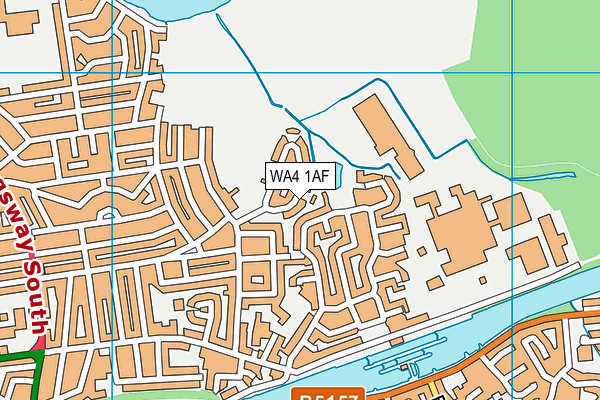 WA4 1AF map - OS VectorMap District (Ordnance Survey) WA4 1AF map - OS VectorMap District (Ordnance Survey)