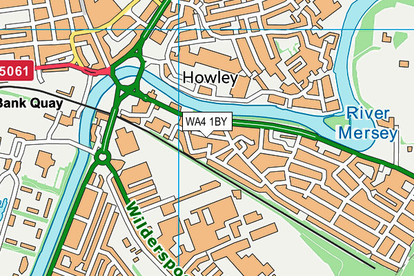 WA4 1BY map - OS VectorMap District (Ordnance Survey)