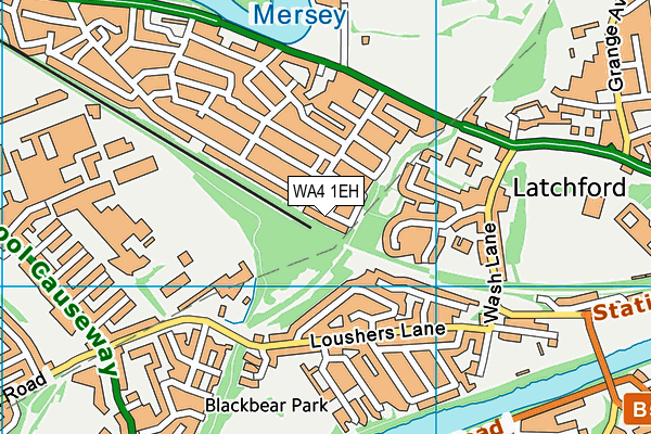 WA4 1EH map - OS VectorMap District (Ordnance Survey) WA4 1EH map - OS VectorMap District (Ordnance Survey)