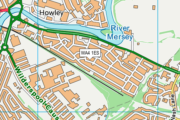 WA4 1ES map - OS VectorMap District (Ordnance Survey)