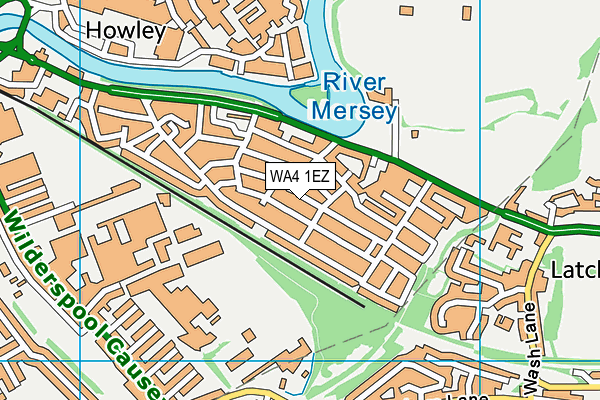 WA4 1EZ map - OS VectorMap District (Ordnance Survey) WA4 1EZ map - OS VectorMap District (Ordnance Survey)