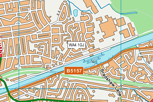 WA4 1GJ map - OS VectorMap District (Ordnance Survey) WA4 1GJ map - OS VectorMap District (Ordnance Survey)
