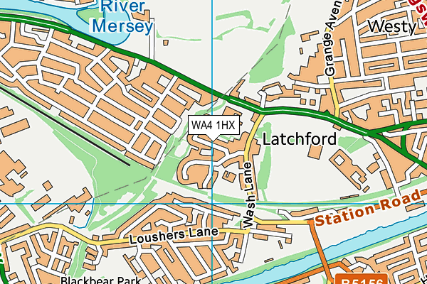 WA4 1HX map - OS VectorMap District (Ordnance Survey) WA4 1HX map - OS VectorMap District (Ordnance Survey)