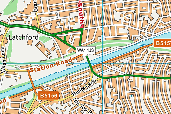 WA4 1JS map - OS VectorMap District (Ordnance Survey) WA4 1JS map - OS VectorMap District (Ordnance Survey)