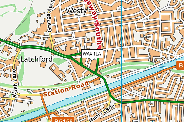 WA4 1LA map - OS VectorMap District (Ordnance Survey)