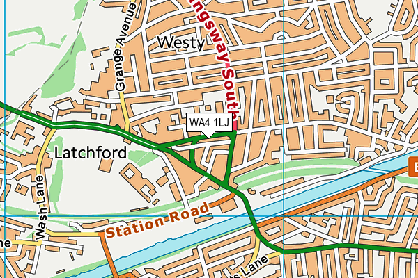 WA4 1LJ map - OS VectorMap District (Ordnance Survey)