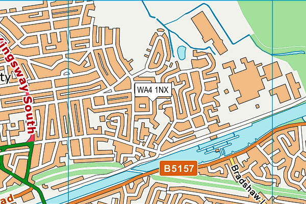 WA4 1NX map - OS VectorMap District (Ordnance Survey) WA4 1NX map - OS VectorMap District (Ordnance Survey)
